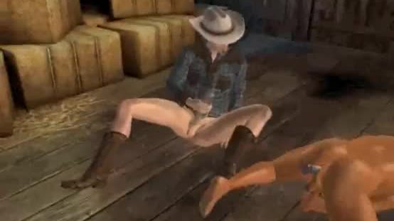 Horny 3D cartoon hunk jerks off and gets fucked