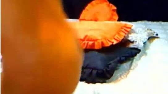 Teen fucking her ass with red dildo