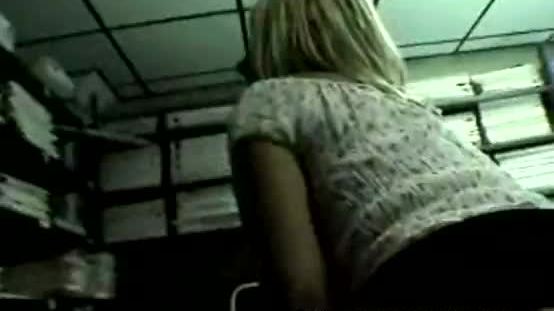Hot girl swallow cum at office